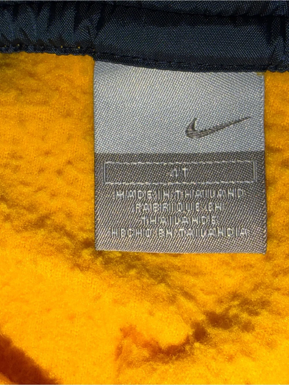 Nike Toddler 4T Yellow Navy Quarter-Zip Fleece Pullover Retro Colorblock